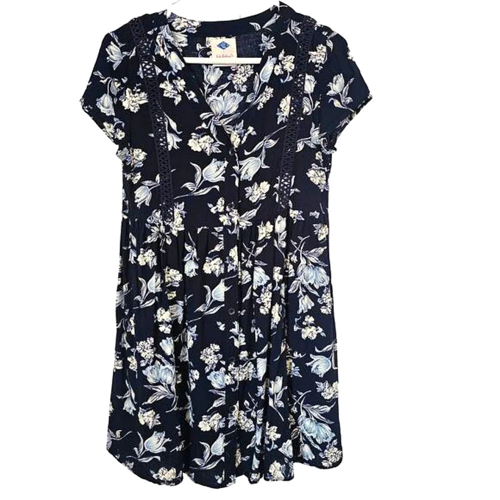 Sadie Robertson Wild Blue‎ Floral Dress Medium